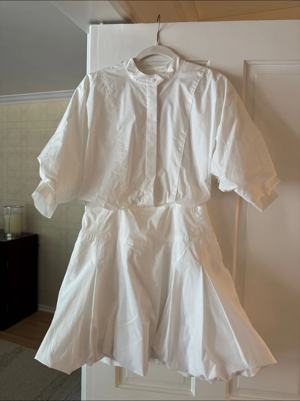 Jonathan Simkhai Effie White Bubble Mini Dress- NWT